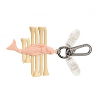Wooden Tees Included Golf Tee Clip Swivel Snap Hook Golf Tee Holder Clear Plastic Clips Sports Accessory Molded Body for Golfers