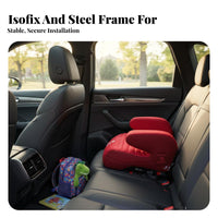 Isofix Compatible Backless elevateer seat Universal Fit Child Safety Restraint Easy Installation Vehicle Accessory Comfortable seating for Children 3-12 Years, Older Kids, Parents, Car, Travel, everyday Commute