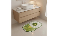 Water Absorbent Flower Shaped Bath Mat Soft & Comfortable Floral Bathroom Rug Easy to Clean Soft Flower Mat Long-Lasting