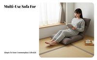 Japanese Design Foldable spinerest Lounger Multi-Angle Positions Floor Chair triple-function adaptable Design Lounge Seat Ergonomic with Pillow for Students, Adults, gaming enthusiasts, Bay opening, perusing corner, Dorm Room, Home Office