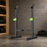 Adjustable Barbell Rack Wide Base Adjustable Squat Rack Steel Fitness Equipment for Home Gym