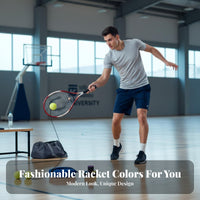 High Strength Elastic String Solo Tennis Practice Aid Easy to Use Tennis Rebound Practice Aid Set Portable for Beginners, Adults, Garden