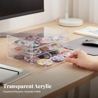latticeded badge holder Drawer Stackable Cleartransparent badge holder display Holder perfect Gift for Bedroom, Closet