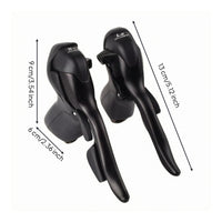 Combined Gear Brake Levers Aluminum Bike Chassis Shifter Brake Lever Combo Textured Grip