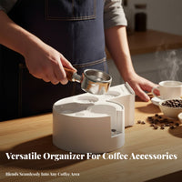 Espresso Tamping Station Easy to Clean Espresso Tamping Stand Portafilter Holder Station Sturdy Construction for Home Baristas