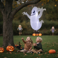 Halloween Inflatable Ghost with Built-in LEDs Lighted Inflatable Ghost with LED Outdoor Decoration Glowing for Homeowners, Party Hosts, Yard, Garden, Porch