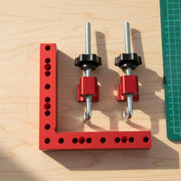 Double Scale Ruler 90 Degree Positioning Square Aluminum Alloy Corner Clamp Rust Proof Right Angle Clamping Square Anodized Finish for Furniture Assembly, Picture Framing