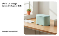 Mini Desktop Trash Can Double Layer Design Desktop Trash Can Compact Size Mini Press-Top Garbage Bin for Students, Homeowners, Dorm Room, Bedroom, Car