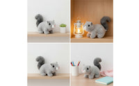 Electronic Stuffed Squirrel Electric Walking Squirrel Toy Fuzzy Soft for Children, Playtime, Bedroom