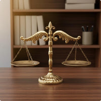 Justice Scale Decor Nordic Design Balance Statue Gold Color for Office, Wedding