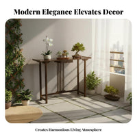 New Chinese & design Narrow Hallway Table Floor-Standing Narrow Altar Table extended Long Plant Stand Multifunctional Design for Homeowners, Apartment Dwellers, Interior Designers, Balcony, Entryway, Living Room, Hallway