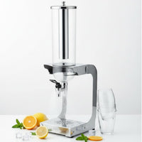 Cold Drink Dispenser with Ice Core Transparent Container Buffet Juice Dispenser Commercial Grade Catering Equipment for Restaurant, Party