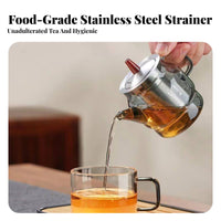 Glass Tea Infuser Pot Heat Resistant Single Serving Tea Brewer Compact Design