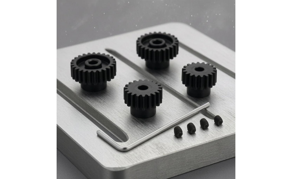 Motor Gear Set with Central Bore and Cylindrical Hub, Aluminum Alloy Hardware Component