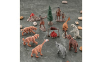 12 Pieces Prehistoric Toy Figures Vivid Prehistoric Figurines Freestanding Caveman Figurines for Students, Collectors