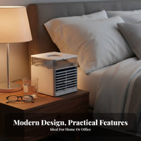 Portable Air Chiller Fan Variable Fan Speeds Settings Personal Air Chiller Quiet Water-Based Misting Fan for Students, Office Workers, Bedroom