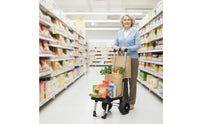 Foldable Shopping Cart Portable Handcart Lightweight for Shoppers, Seniors