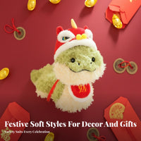 Lion Dance Snake Stuffed Toy Festive Design Chinese New Year Snake Doll Chinese Astrological Stuffed Good Luck Token
