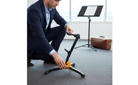 Long-Lasting Foldable Saxophone Stand Padded Contact Points Alto Tenor Sax Stand Portable Saxophone Tripod for Musicians, Students, Home Studio, Stage Performance, Music Class