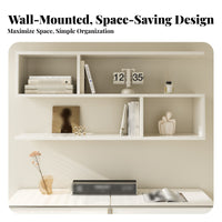 Floating Storage Cubes Space-Saving Wall Cabinet Easy to Assemble for Bathroom