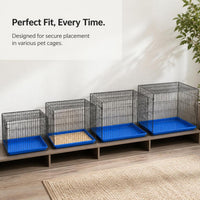 Pet Dog Cage Litter Pan Thickened Waste Tray for Kennels and Cages
