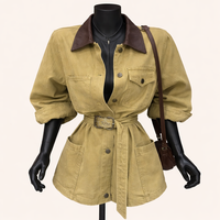 Stylish Denim Jumpsuit for Women, Casual Ladies with High Waist and Single Breasted Front, Outdoor Workwear for Plus Size