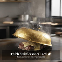 Thickened Material Teppanyaki Steak Cover Heat Retention Steak Cover Anti-Splatter for Chefs, BBQ Enthusiasts, Restaurants, Buffets, Parties