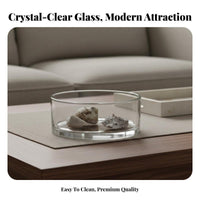 Minimalist Design Clear Glass Terrarium Bottle Multi-Purpose Tabletop Flower Container Great Gift Idea for Florists, Hobbyists, Desk