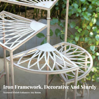 Tiered Corner Stand European design 4-Tier Corner Plant Shelf Floor-Standing Weather Resistant for Gardeners, Homeowners