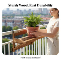 Hanging Design Railing Planter storage spaceSaving blossom Pot Holder Easy Installation Balcony Shelf Adjustable hangers for Apartment Dwellers, Gardeners, Homeowners, Outdoor, Fence, Patio, Porch