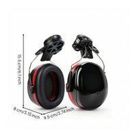 Helmet-Mounted Ear Muffs Cushioned Ear Muffs with Hard Hat Mount Long-Lasting