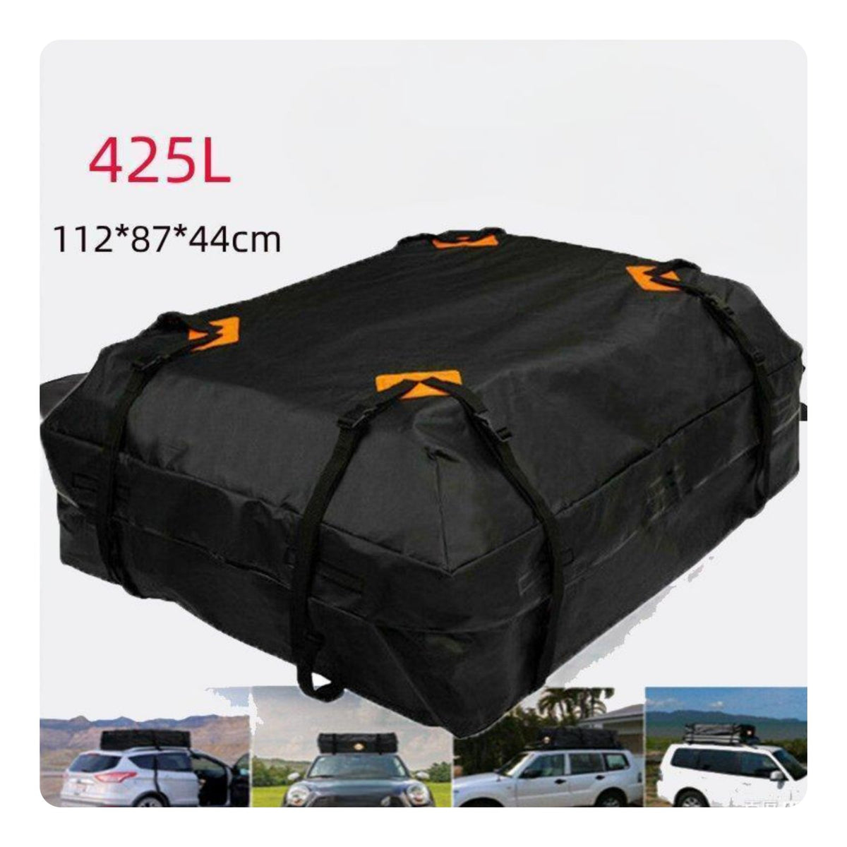 Waterproof Car Roof Cargo Carrier Foldable Rooftop Luggage Bag Weather-Resistant Vehicle Top Storage Bag Anti-Slip Mat Included for Travelers