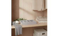 2 Pieces Stackable Eyeglasses Storage Box 4-Compartment Glasses Organizer Tray Divided Eyewear Tray Tidy for Dresser