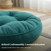 Well-Filled Padded Tatami Cushion Soft and Comfortable Round Pouf Cushion Long-Lasting for Reading Nook, Bay Window