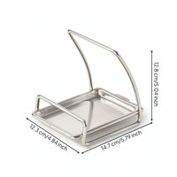 Pot Lid Rack with Drips Tray Removable Pot Lid Holder with Drips Tray Rust-Resistant for Kitchen Counter, Cooktop Side