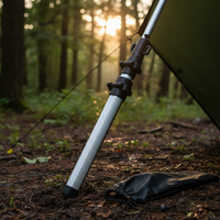 Outdoor Aluminum Alloy Telescopic Tarp Pole for Camping Tent Awning Support 2.3-2.6m Lightweight