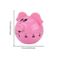 Smooth Hard Material Mechanical Countdown Timer Rounded Body Countdown Timer Glossy Finish Time Tool Compact for Kitchen, Study