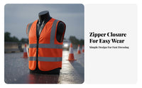Reflective Vest Lightweight High Visibility Work Vest Sturdy Secure Workwear for Cyclists, Warehouse Bi Biking, Warehouses, Factories