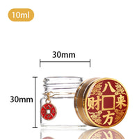 Golden Bead Savings Bottle Symbolizes Fortune Clear Saving Jar Dustproof House Decoration for Feng Shui Enthusiasts