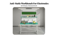 Anti Workbench Thickened Workstation Surface Inspection Desk Heavy Duty Electronics Repair Table for Technicians, Engineers, Research Facility