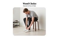 Nordic Design Round Stacking Stool Space-Saving Stackable Wooden Stool Minimalist Design Backless Seat Sturdy Construction for Students, Homeowners, Dorm Residents, Dining Room, Entryway, Small Apartments, Kitchen