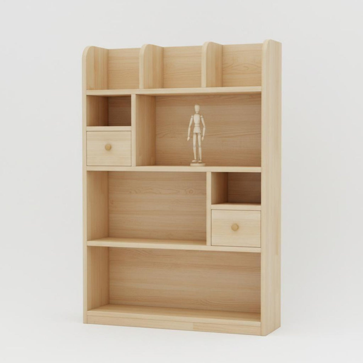 Space-Saving Multi-Tier Desk Organizer Natural Finish adaptable Desk desktop organizer Easy Assembly Desktop Shelf adaptable Use for Students, Children, telecommuting Workers, Bay sill, Study Room, Bedroom