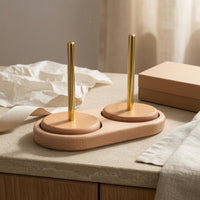 Rotating Yarn Spool Holder Two-rodRod Wooden Yarn Holder for Knitting, Crochet