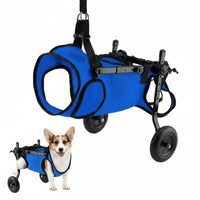 Adjustable Frame Dog Wheelchair Lightweight Pet Mobility Cart Breathable Material Dog Walking Wheels for Disabled Pets, Small Dogs