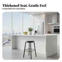 Minimalist Design Backless Round Stool Sturdy Construction Bar Chair Nordic Design Seating Furniture Rust-Proof for Homeowners, Adults, Kitchen Island, Counter, Cafe, Dining Room