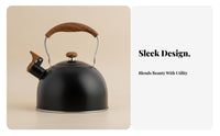 Steaming Kettle Multi-Cooktop Compatible Stainless Kettle Loud Whistle 2.5L Stainless Kettle Pot for Families