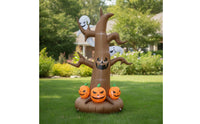 Halloween Inflatable Tree with Pumpkin and Specters Lighted Halloween Inflatable Tree Waterproof Yard Decoration for Lawn