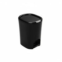 Large Capacity Foot Pedal Trash Can Hands-Effortless Operation Step-on Trash Can Stylish Design Foot Pedal Garbage Bin Odor-Sealing Lid for Bathroom, Living Room, Office