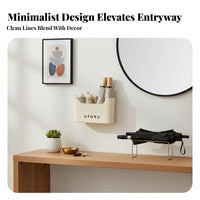 Wall Mount Umbrella Holder Screw-Clear Installation Wall Mount Umbrella Rack Entryway Storage Bin Space-Saving Door Side