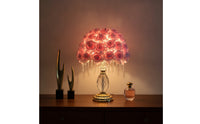 Romantic Rose Petal Lamp Warm Lamp with Crystal Drops Soft Realistic for Reading Corner